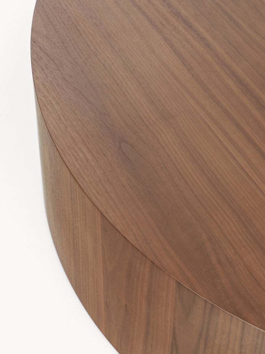 Saba Plus Ahşap Yuvarlak Orta Sehpa Ceviz