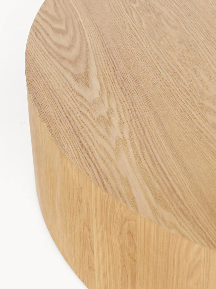 Saba Plus Ahşap Yuvarlak Orta Sehpa Dışbudak