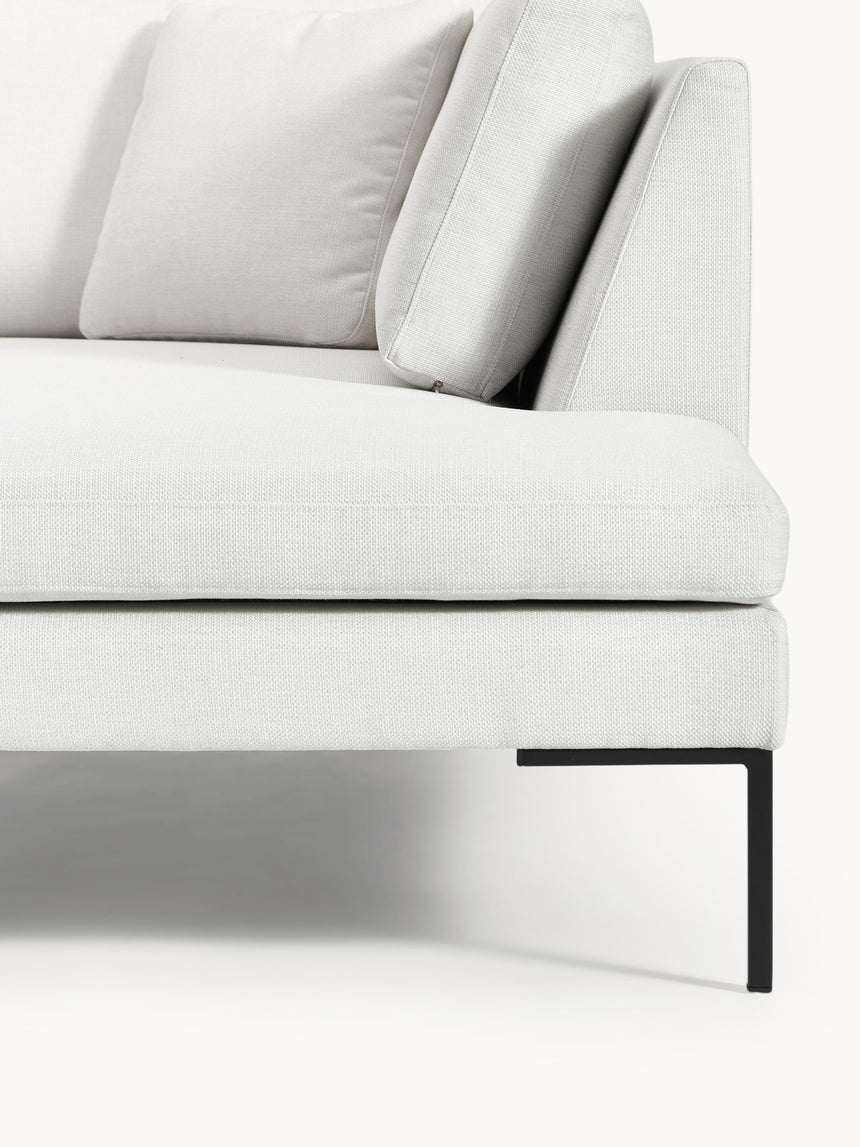 Sade Köşe Koltuk Kırık Beyaz