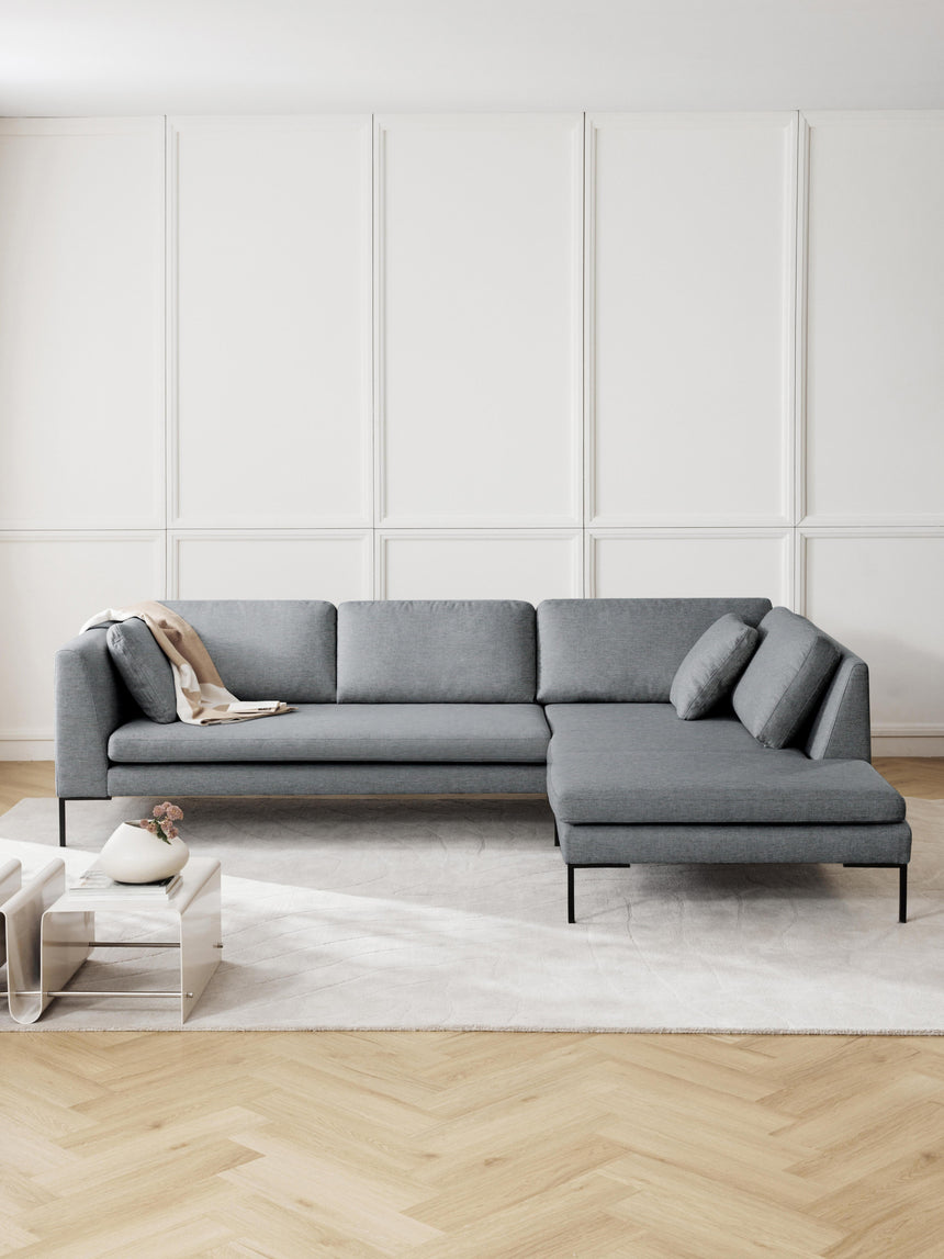 Sade Köşe Koltuk Koyu Gri