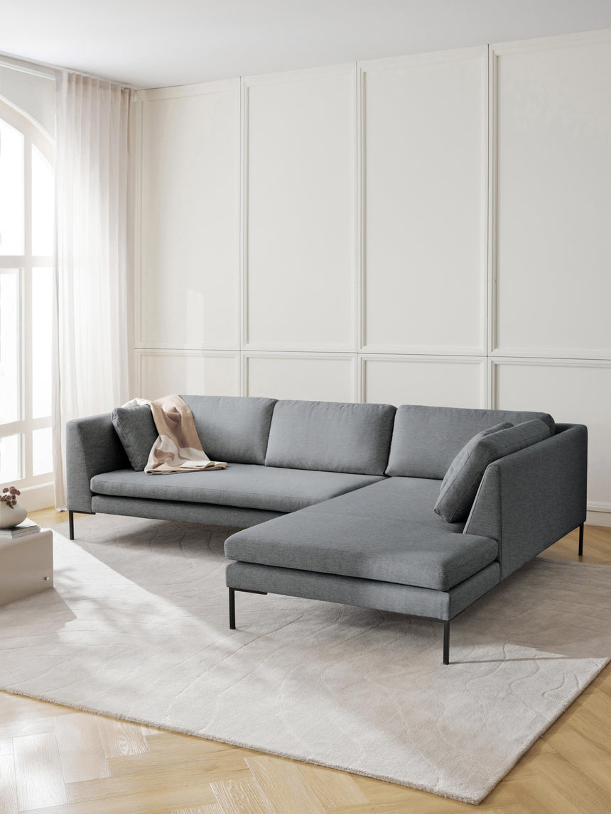 Sade Köşe Koltuk Koyu Gri