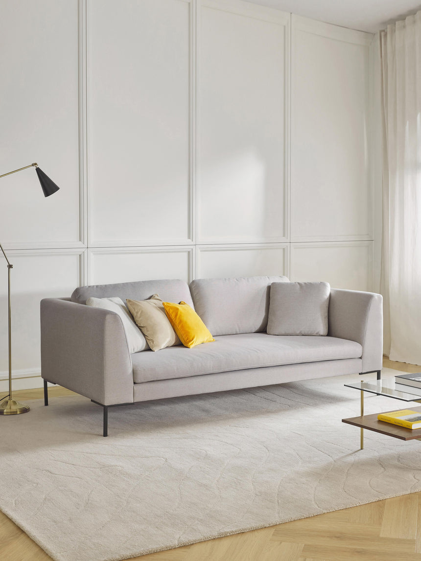 Sade Üçlü Koltuk Açık Bej