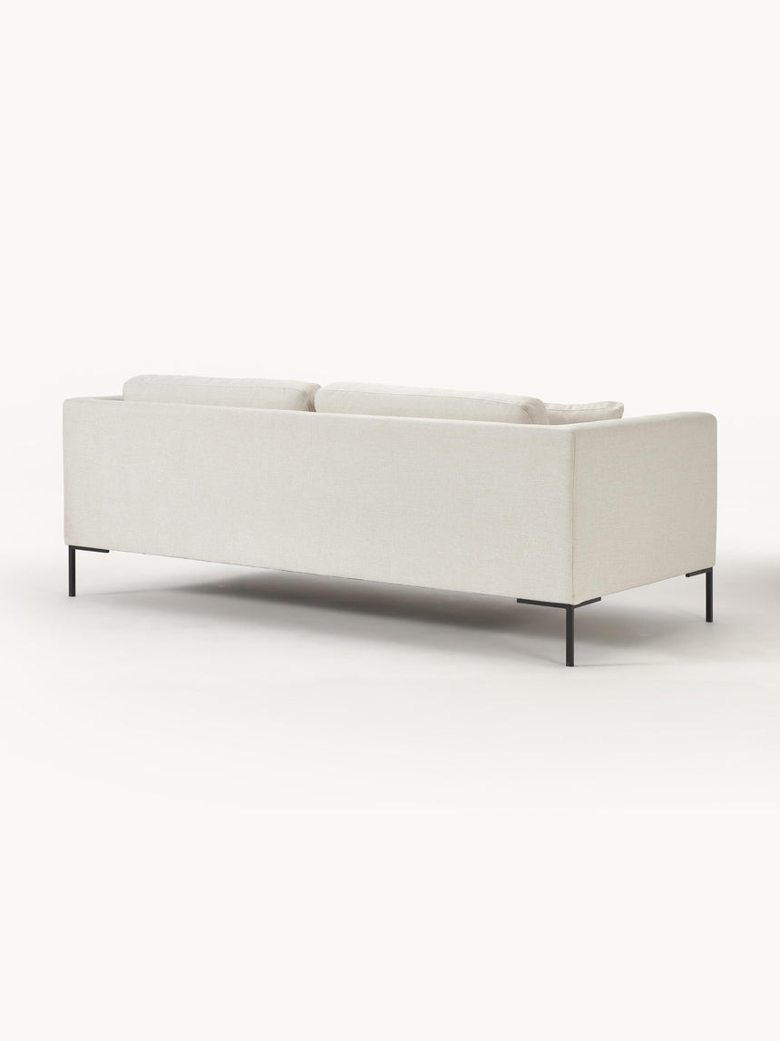 Sade Üçlü Koltuk Kırık Beyaz