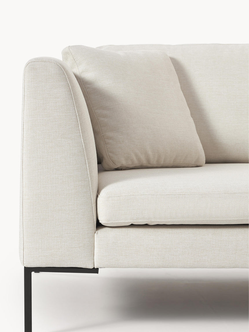 Sade Üçlü Koltuk Kırık Beyaz