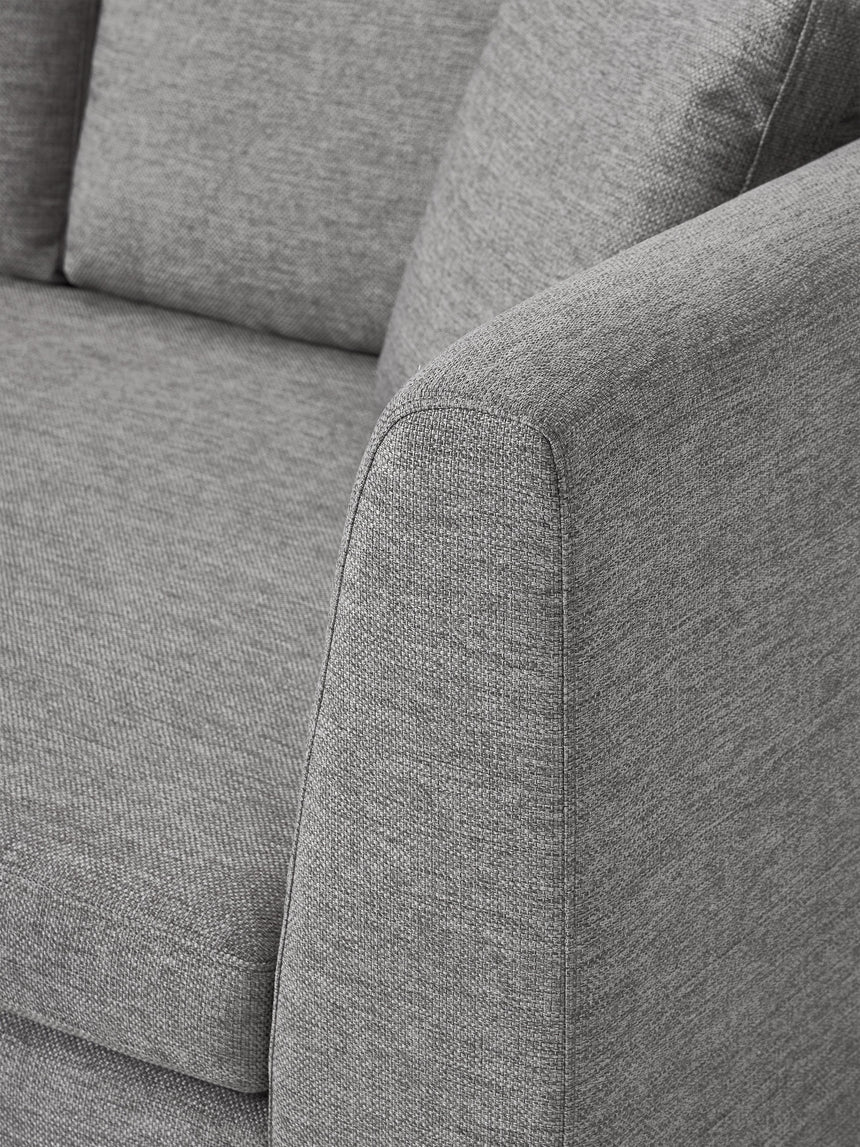 Sade Üçlü Koltuk Koyu Gri