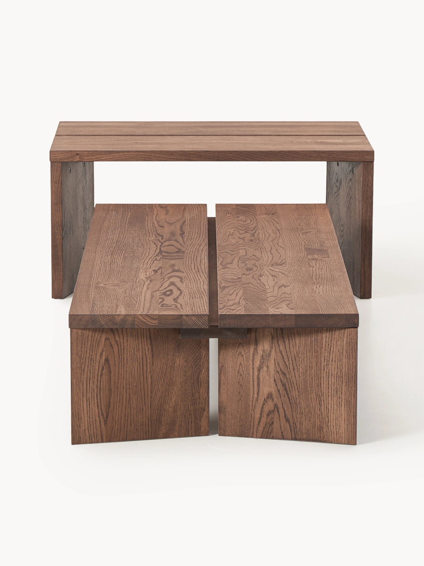 Sane Ahşap Orta Sehpa Koyu Meşe