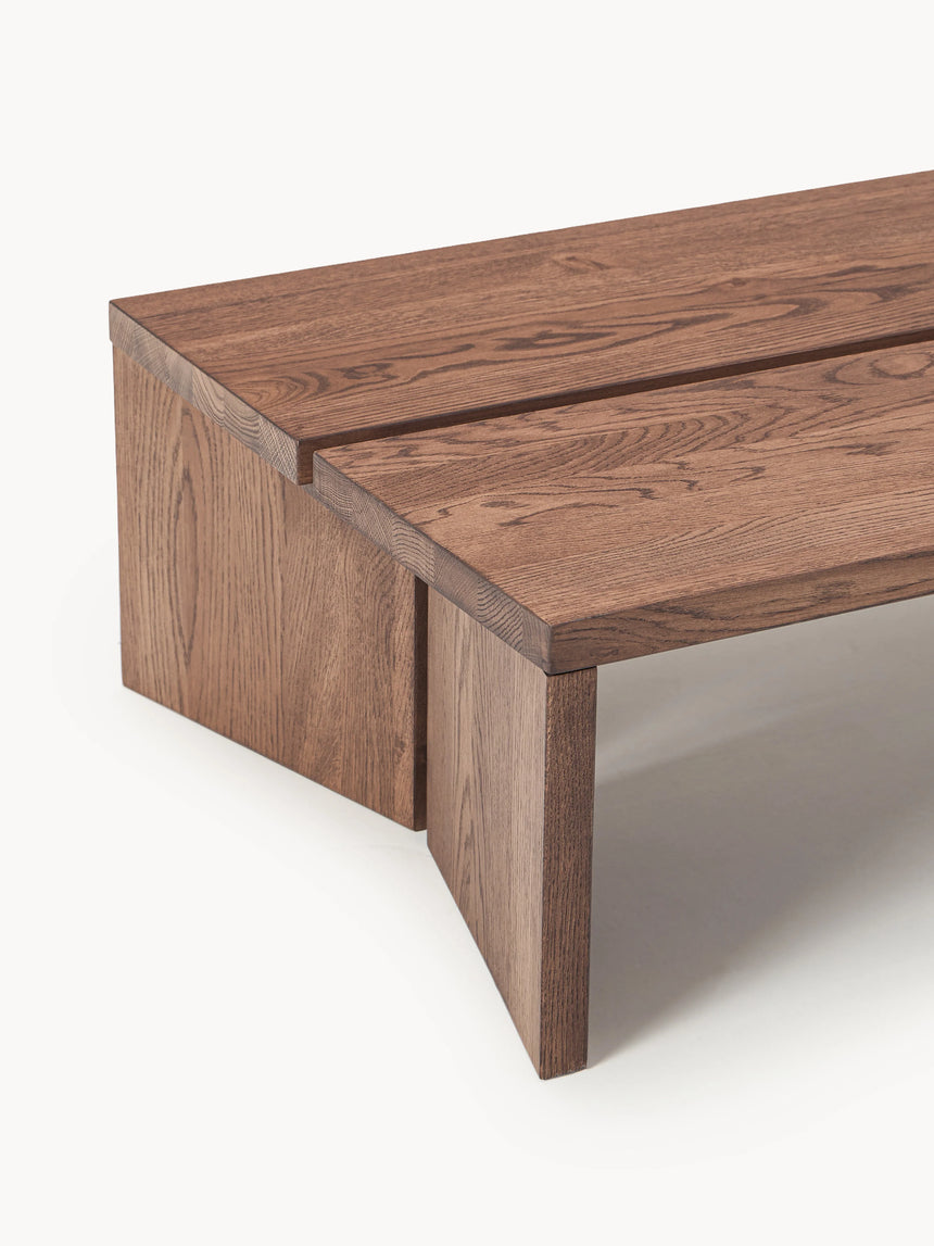 Sane Ahşap Orta Sehpa Koyu Meşe