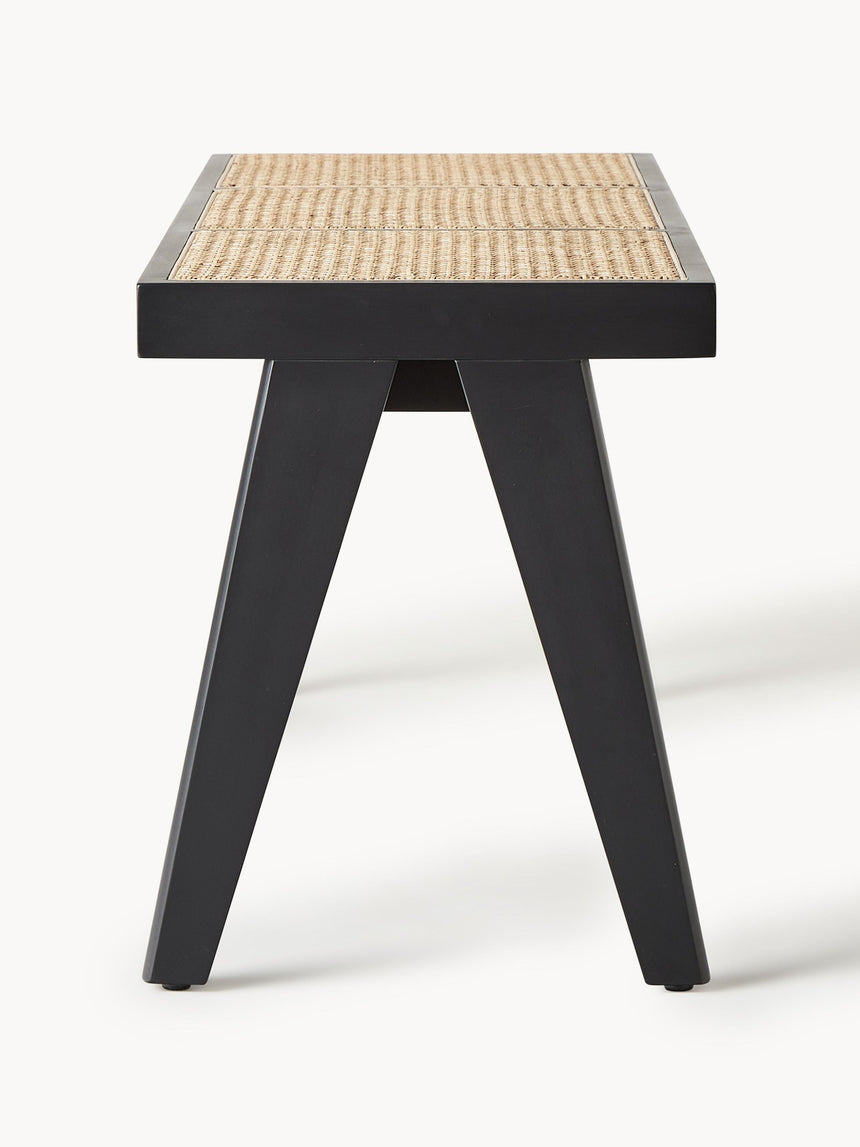 Sara Hazeran İşlemeli Ahşap Bank Siyah