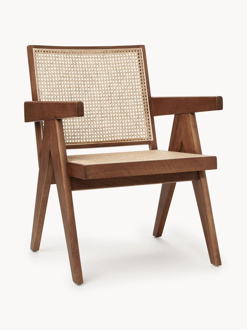 Sara Hazeran İşlemeli Ahşap Koltuk Ceviz