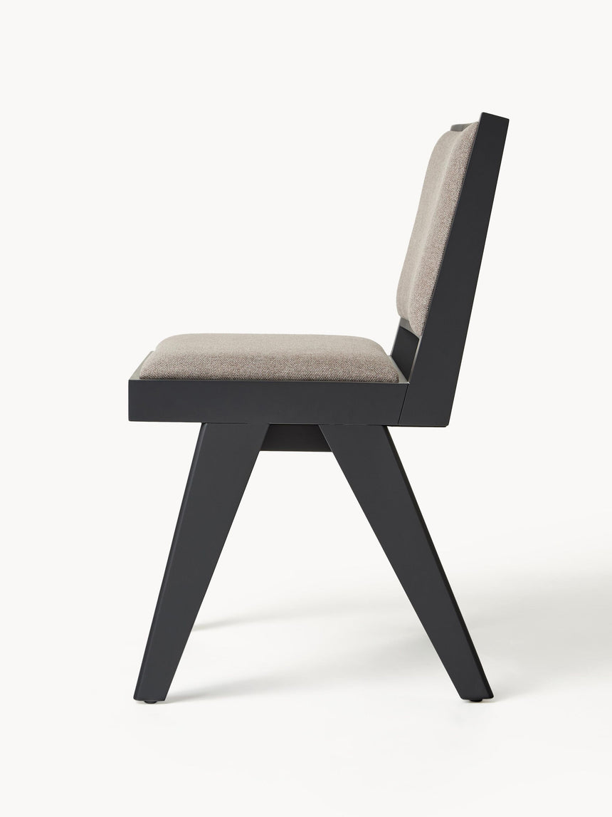 Sara Vizon Minderli Ahşap Sandalye Siyah