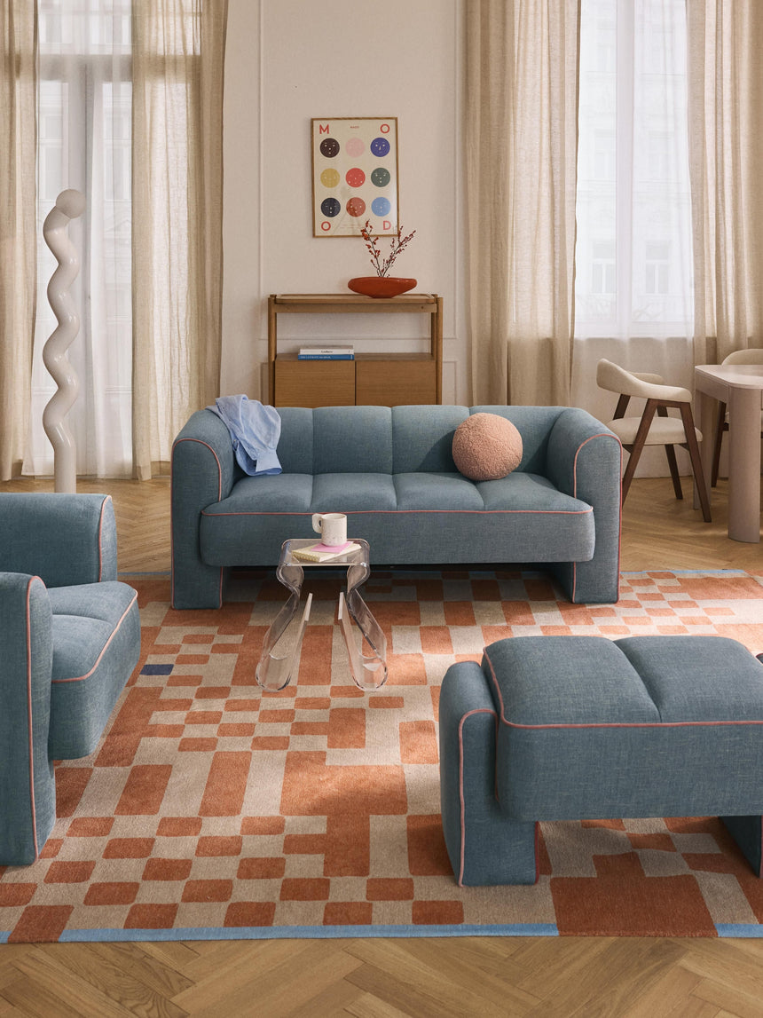 Sava İkili Koltuk Mavi