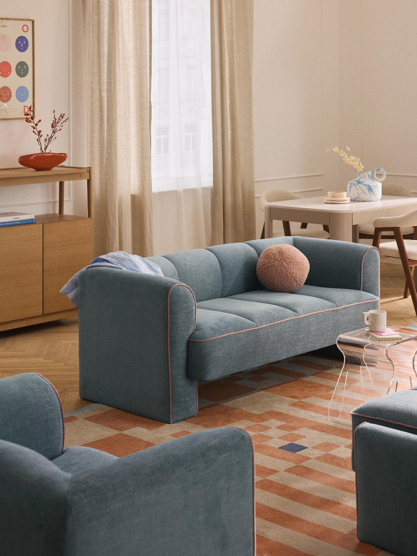 Sava İkili Koltuk Mavi