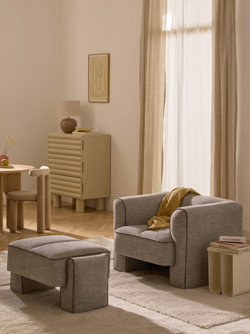 Sava Puf Açık Kahve