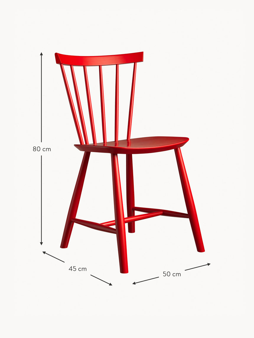 Scala Ahşap Sandalye Kırmızı