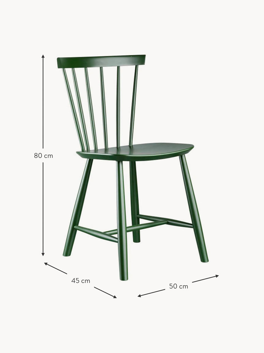 Scala Ahşap Sandalye Koyu Yeşil