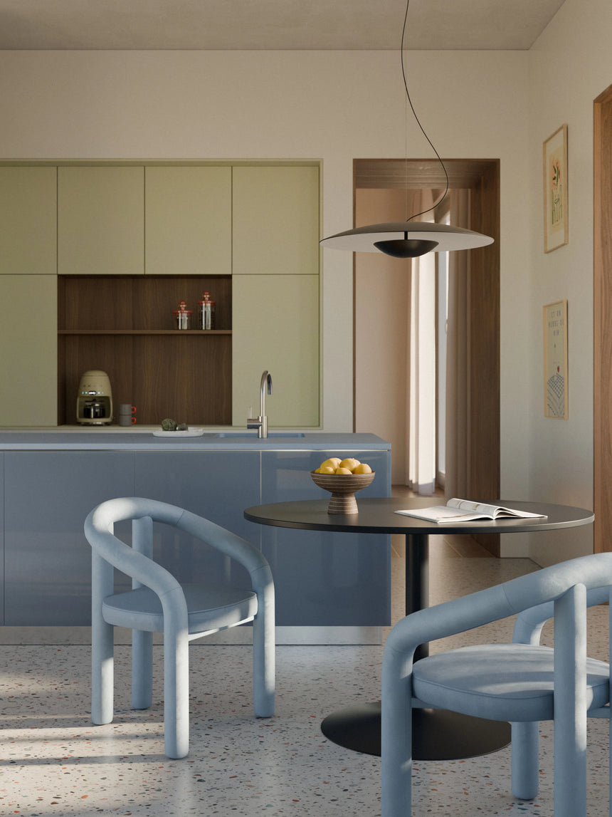 Scenic Kumaş Sandalye Açık Mavi