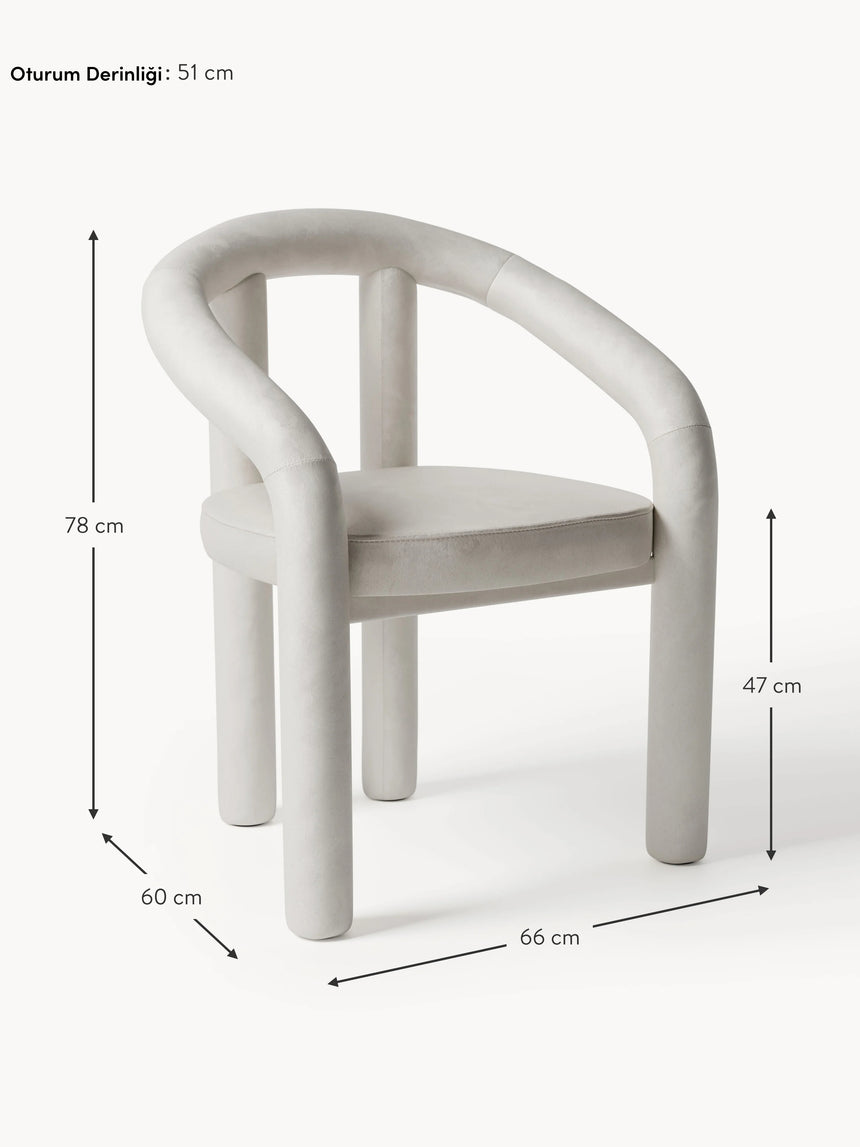 Scenic Kumaş Sandalye Krem