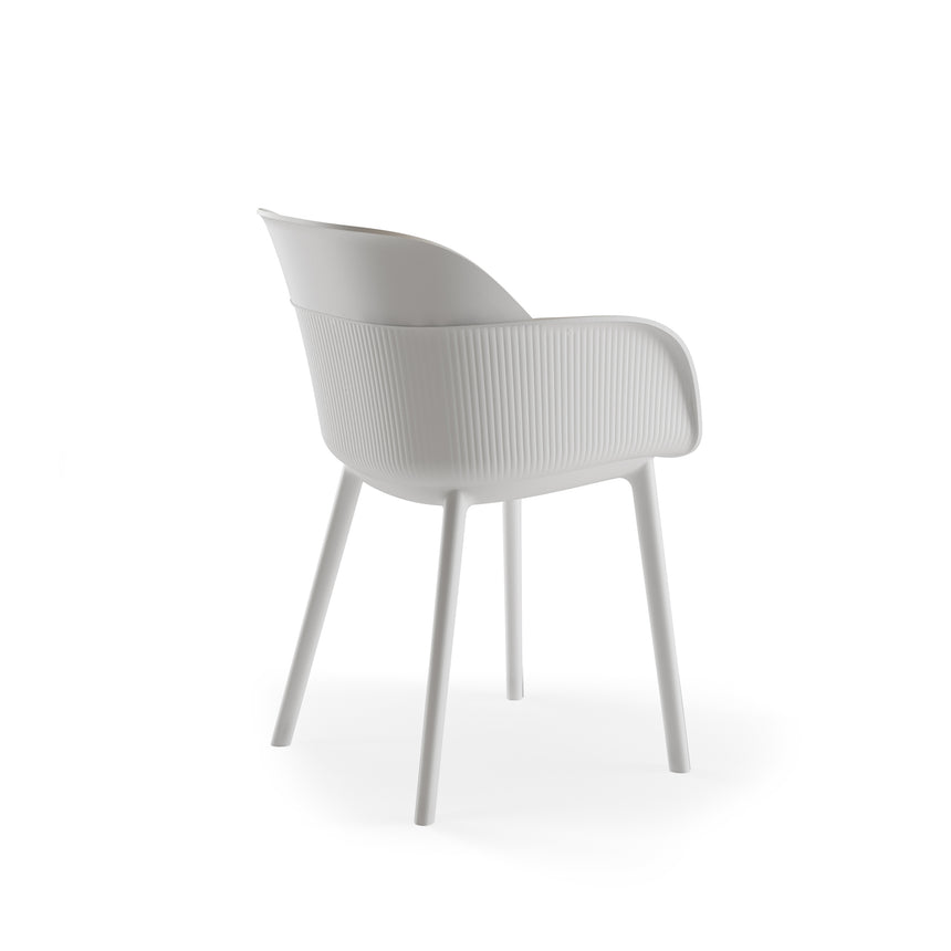 Shell P Kollu Polipropilen Sandalye Beyaz