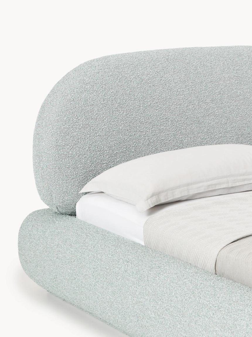 Siri Çift Kişilik Karyola Açık Mavi Bukle