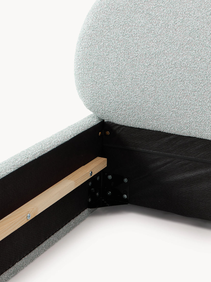 Siri Çift Kişilik Karyola Açık Mavi Bukle