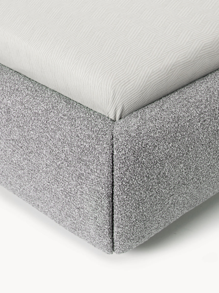 Siri Çift Kişilik Karyola Gri Bukle