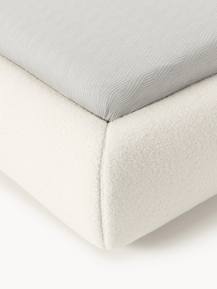 Siri Çift Kişilik Karyola Kırık Beyaz Teddy