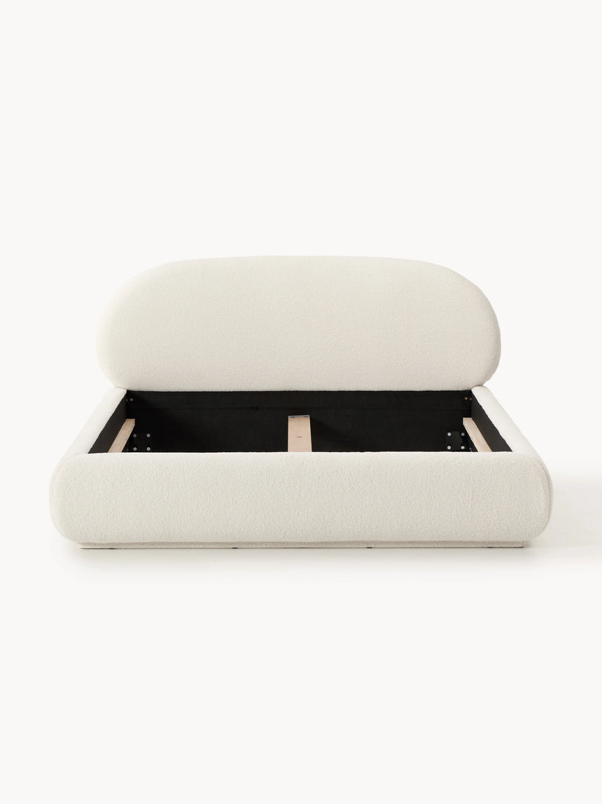 Siri Çift Kişilik Karyola Kırık Beyaz Teddy