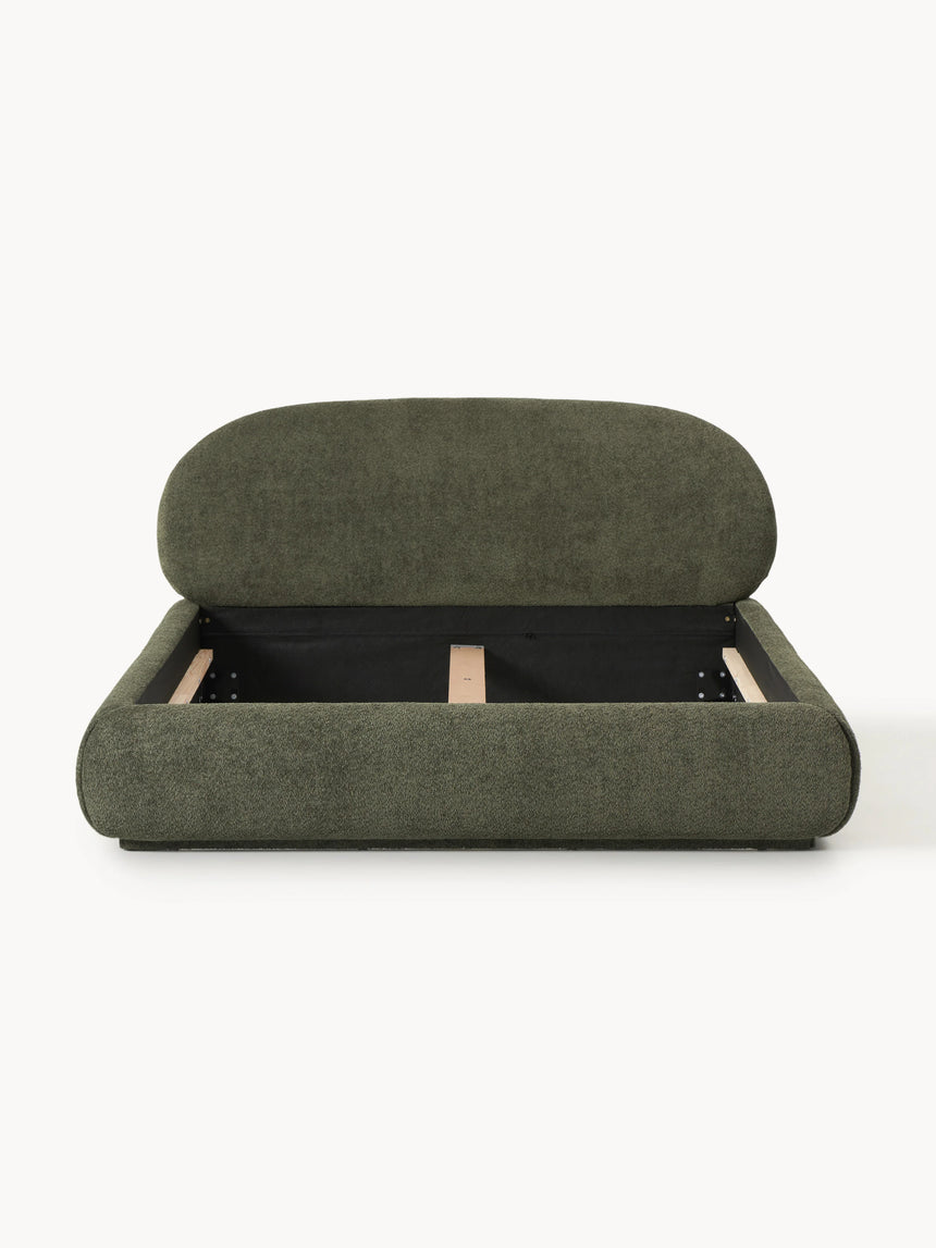 Siri Çift Kişilik Karyola Koyu Yeşil Teddy