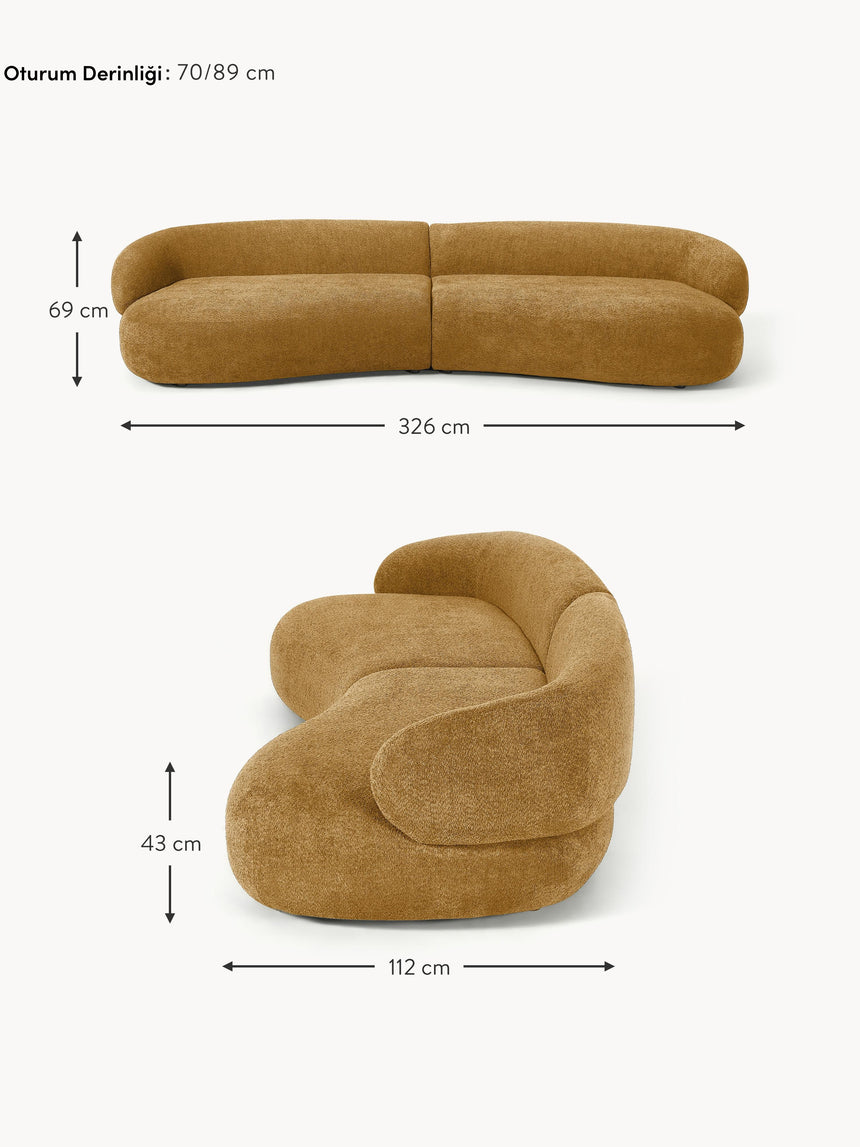 Siri Puf Dörtlü Koltuk Aşıboyası Teddy