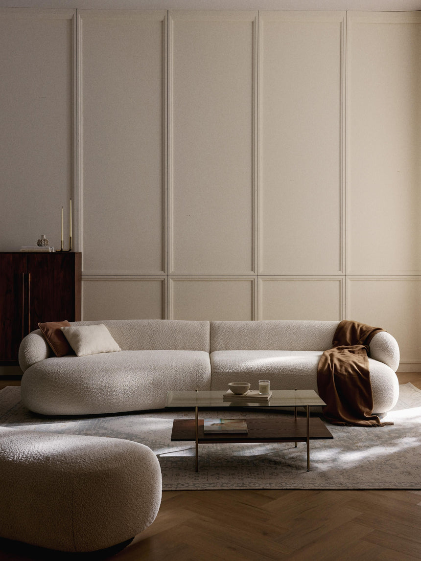 Siri Puf Dörtlü Koltuk Kırık Beyaz Teddy