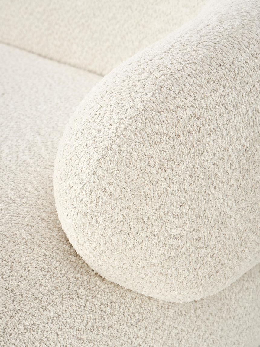 Siri Puf Dörtlü Koltuk Kırık Beyaz Teddy