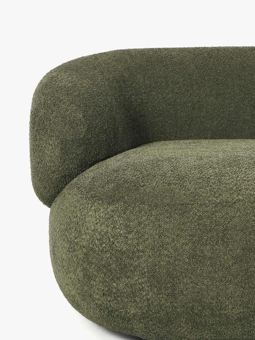 Siri Puf Dörtlü Koltuk Koyu Yeşil Teddy