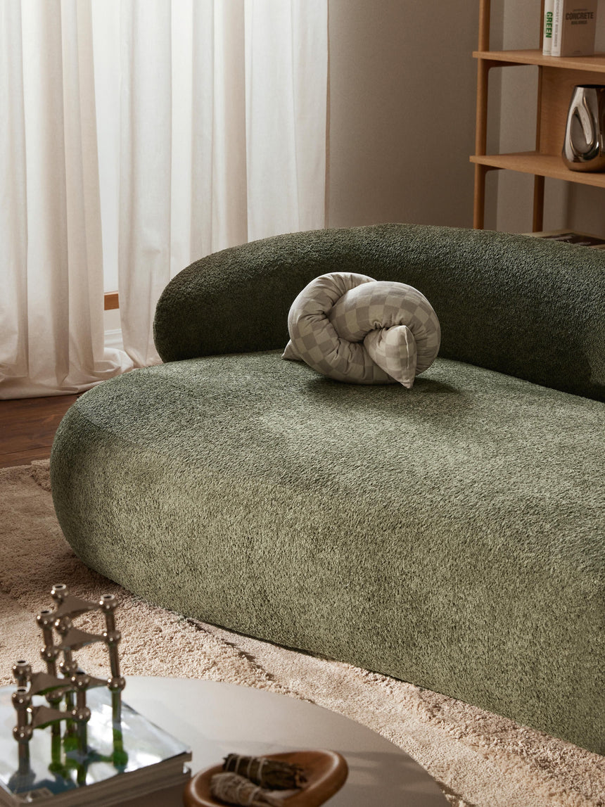 Siri Puf Dörtlü Koltuk Koyu Yeşil Teddy