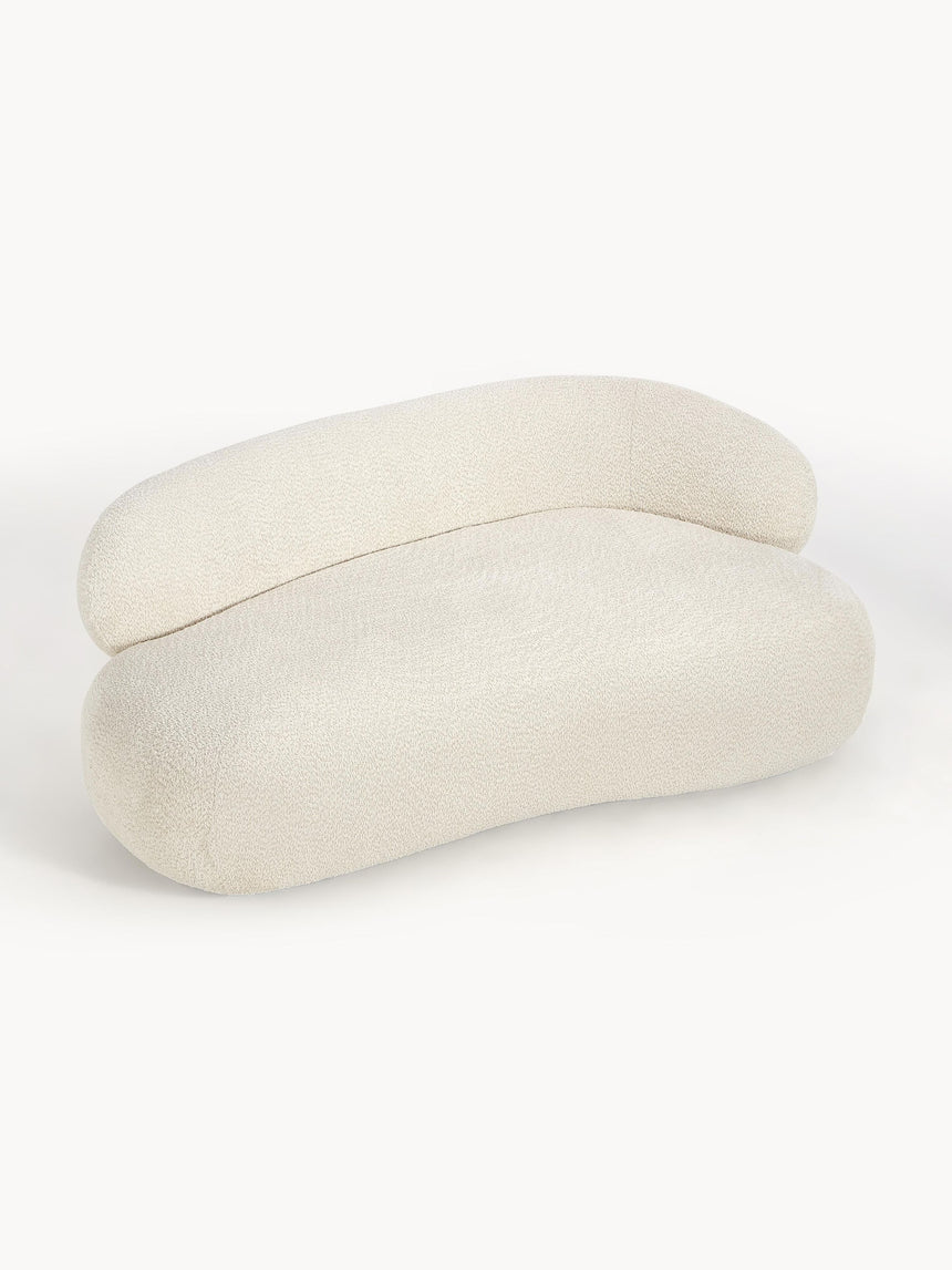 Siri Puf İkili Koltuk Kırık Beyaz Teddy