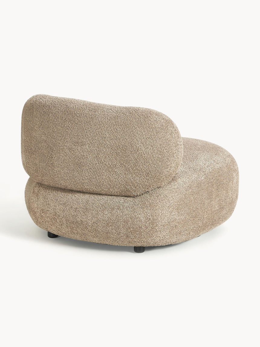 Siri Puf Tekli Koltuk Kahve Bej Teddy