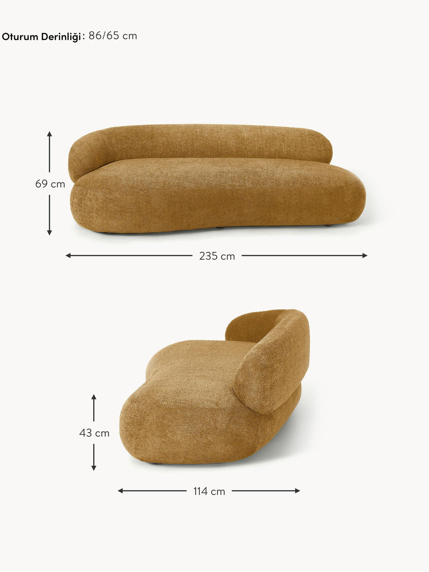 Siri Puf Üçlü Koltuk Aşıboyası Teddy