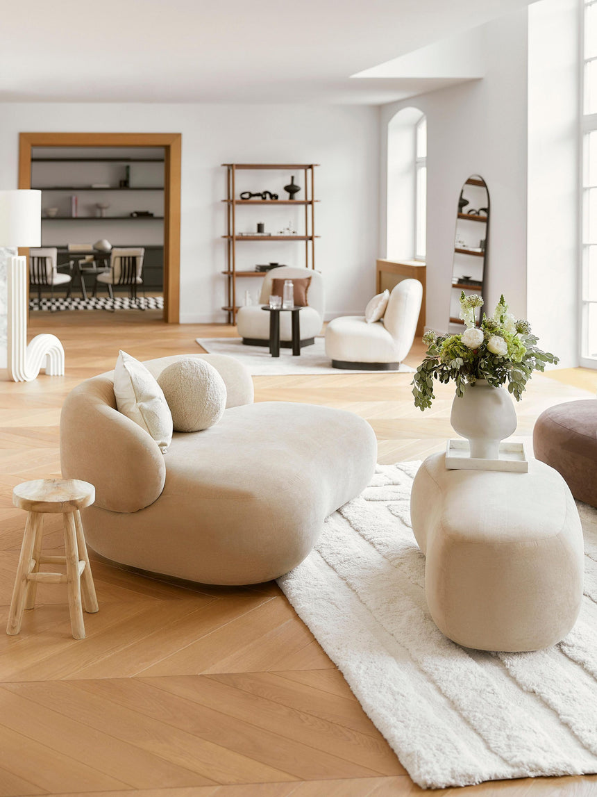 Siri Puf Üçlü Koltuk Bej