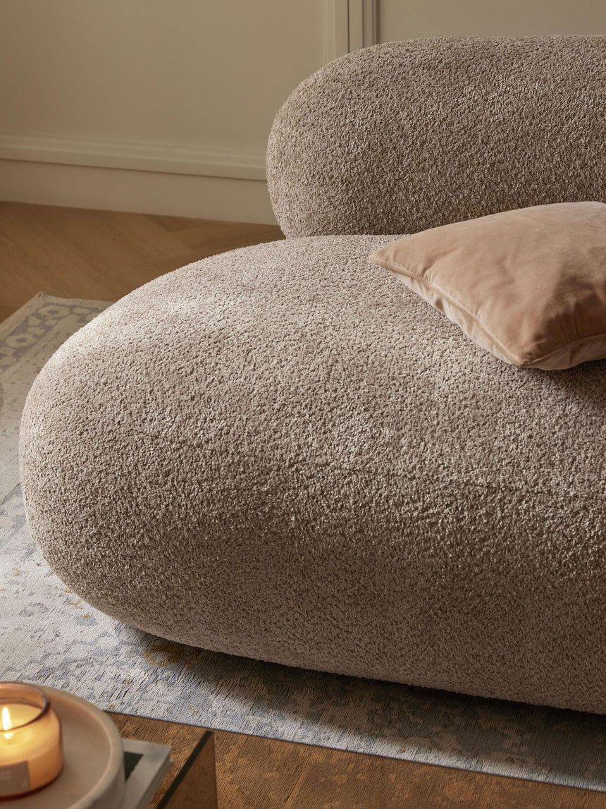 Siri Puf Üçlü Koltuk Kahve Bej Teddy