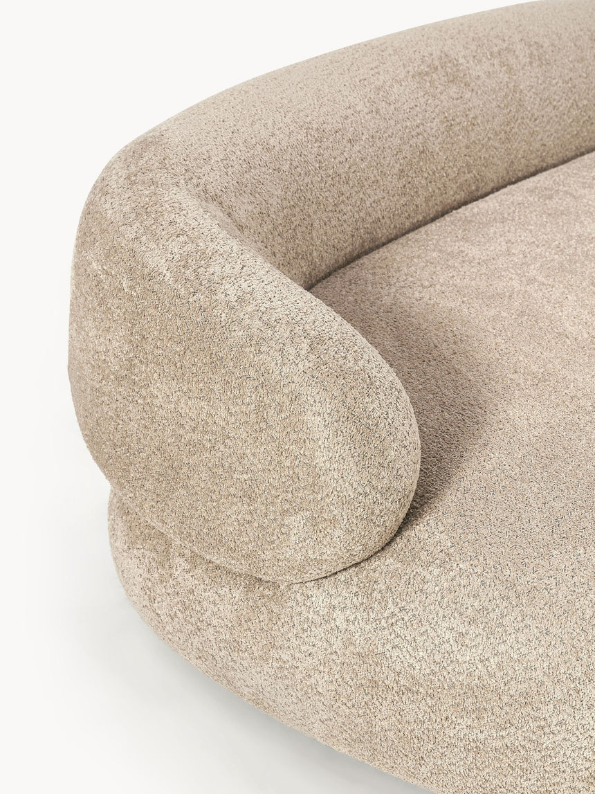 Siri Puf Üçlü Koltuk Kahve Bej Teddy