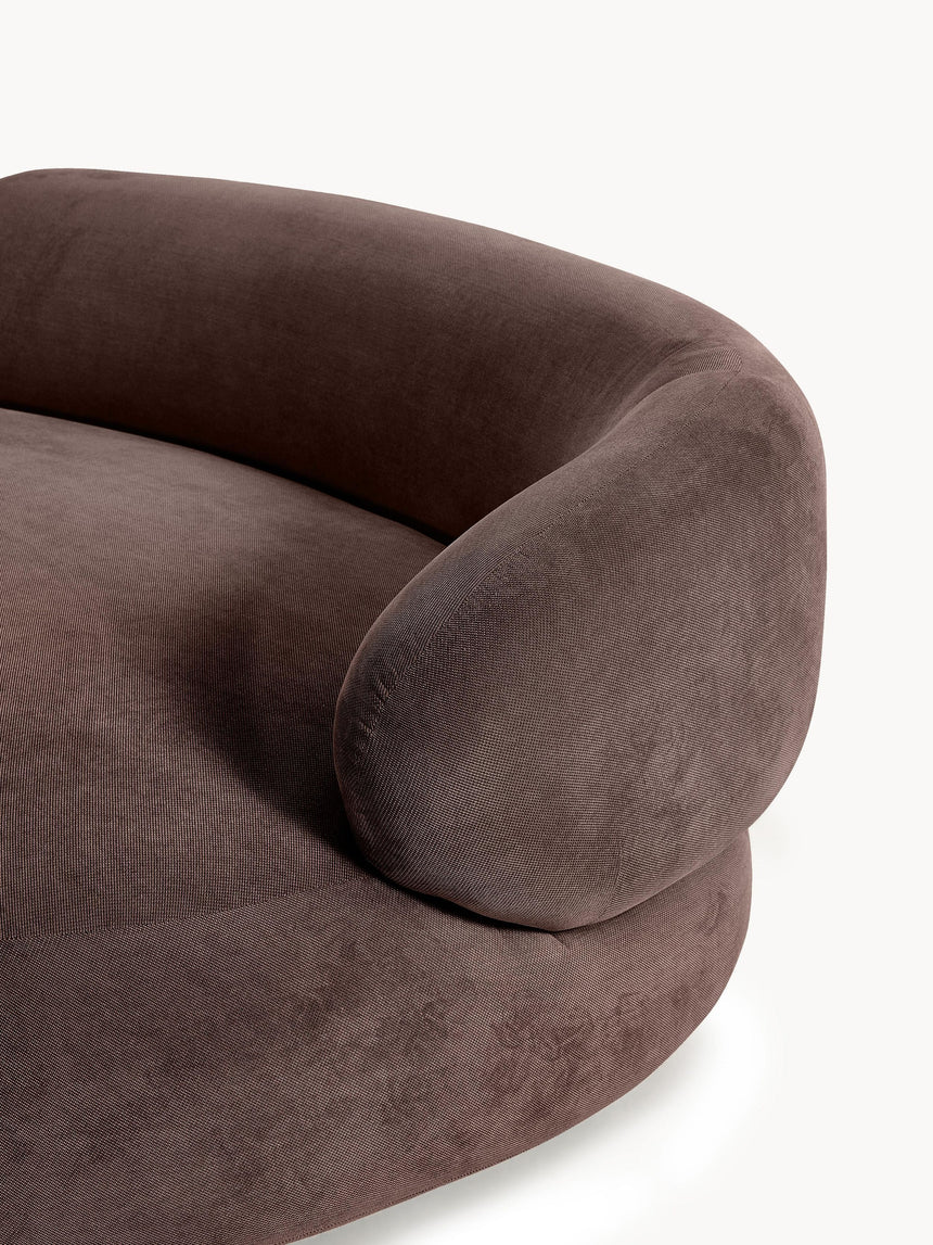 Siri Puf Üçlü Koltuk Koyu Kahve