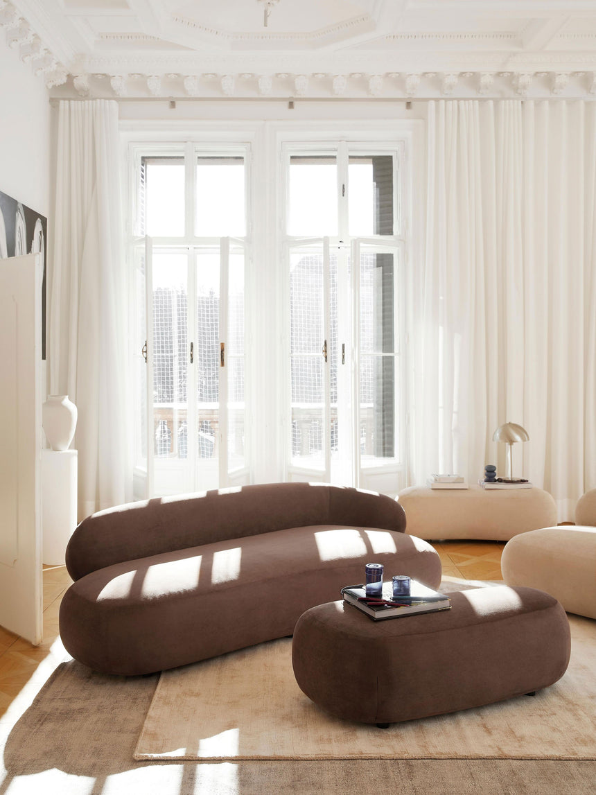 Siri Puf Üçlü Koltuk Koyu Kahve