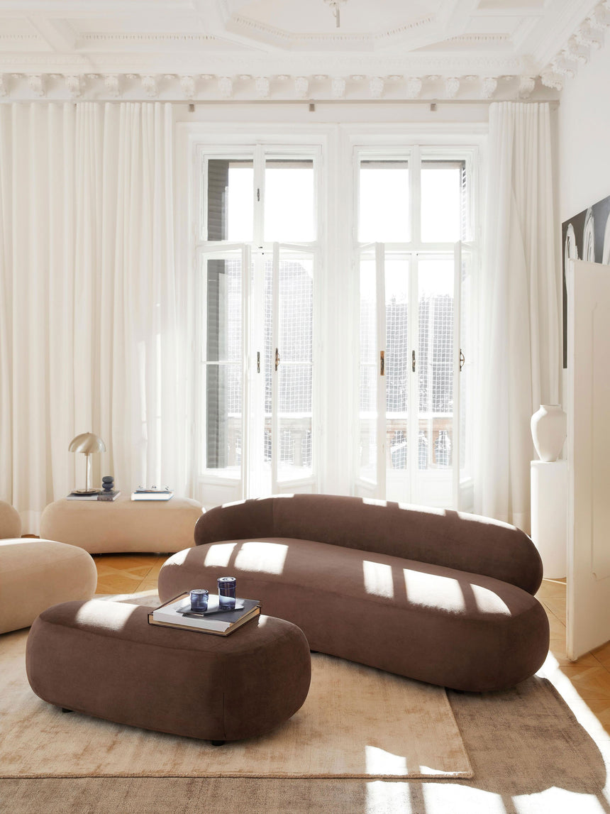 Siri Puf Üçlü Koltuk Koyu Kahve