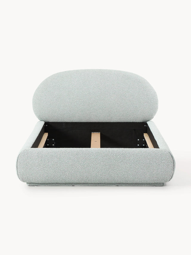 Siri Tek Kişilik Karyola Açık Mavi Bukle