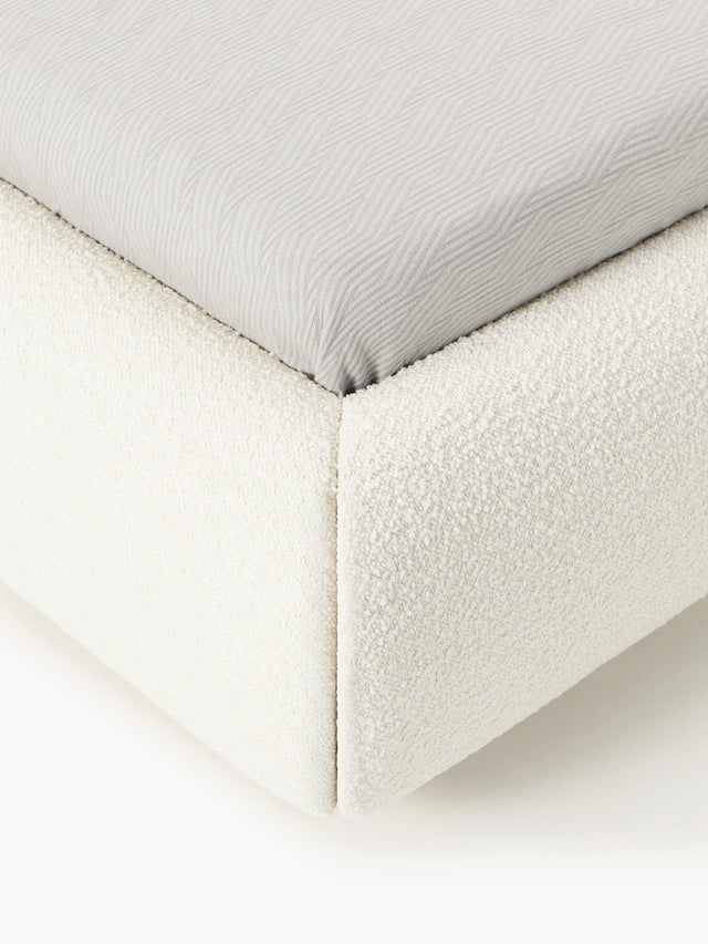 Siri Tek Kişilik Karyola Kırık Beyaz Bukle