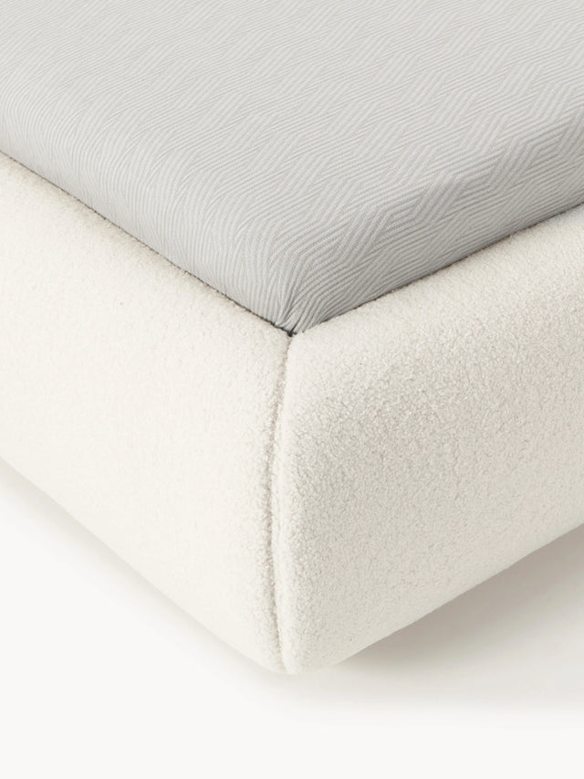 Siri Tek Kişilik Karyola Kırık Beyaz Teddy