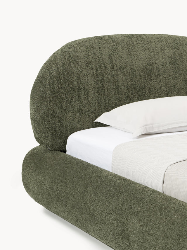 Siri Tek Kişilik Karyola Koyu Yeşil Teddy