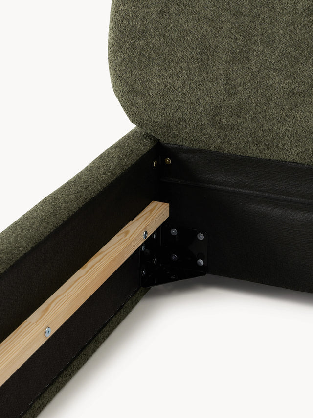 Siri Tek Kişilik Karyola Koyu Yeşil Teddy