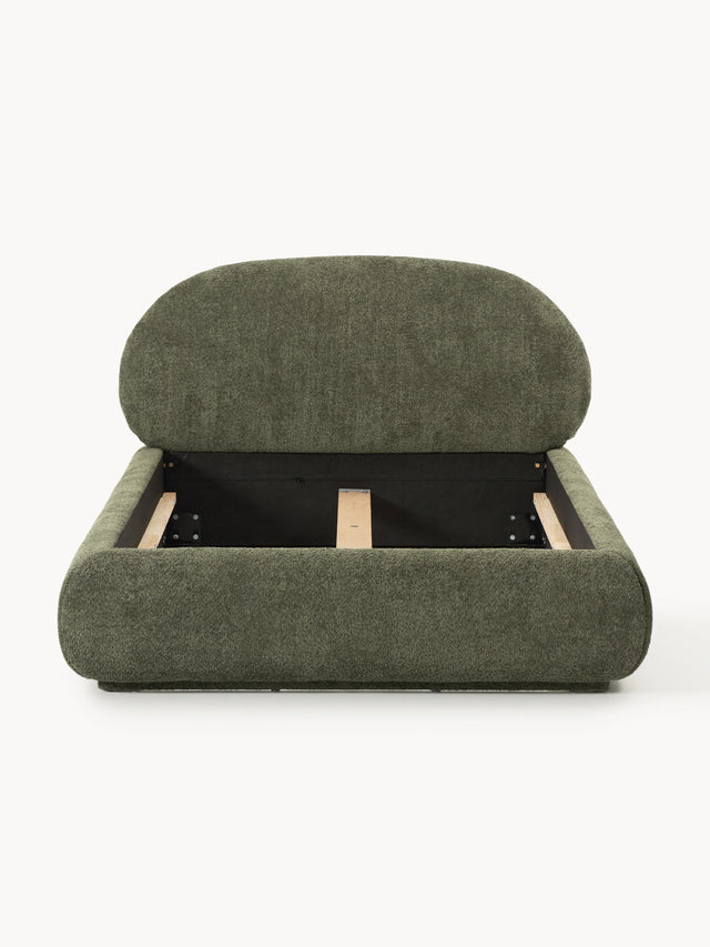 Siri Tek Kişilik Karyola Koyu Yeşil Teddy