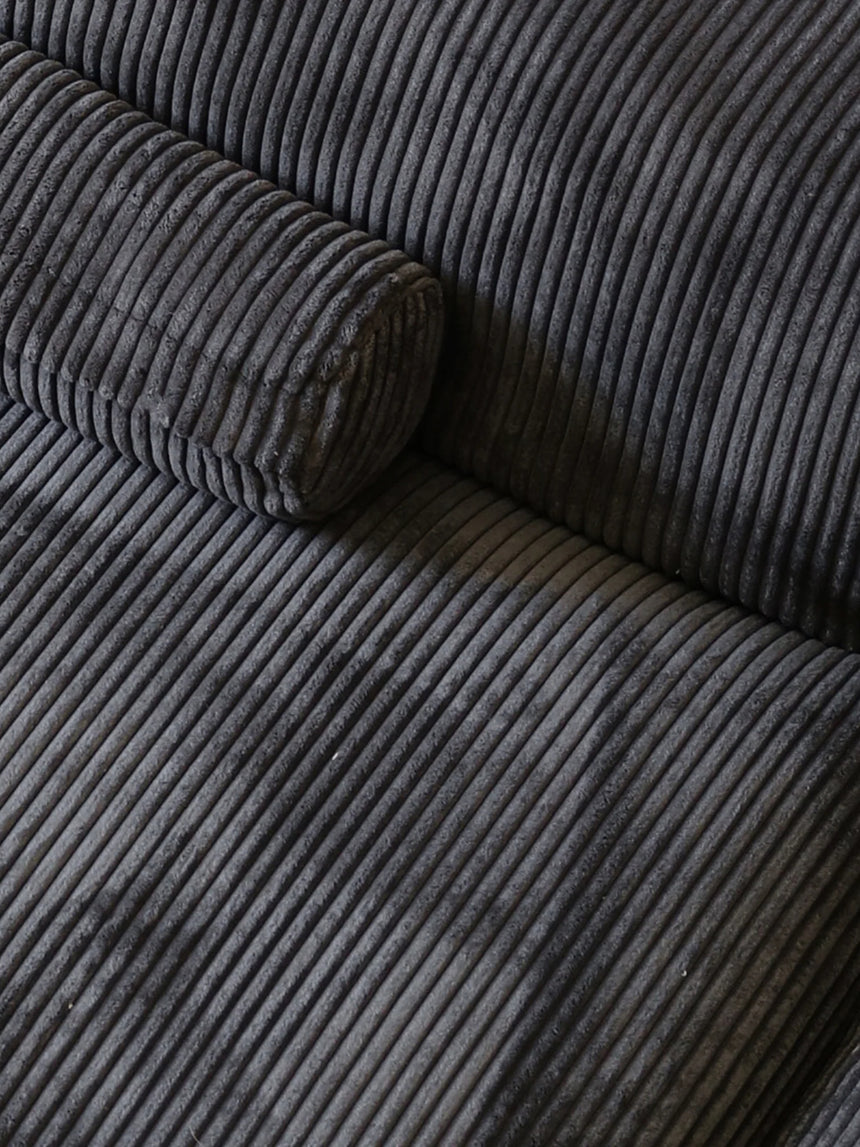 Soma Üçlü Koltuk Antrasit Fitilli Kadife Kollu