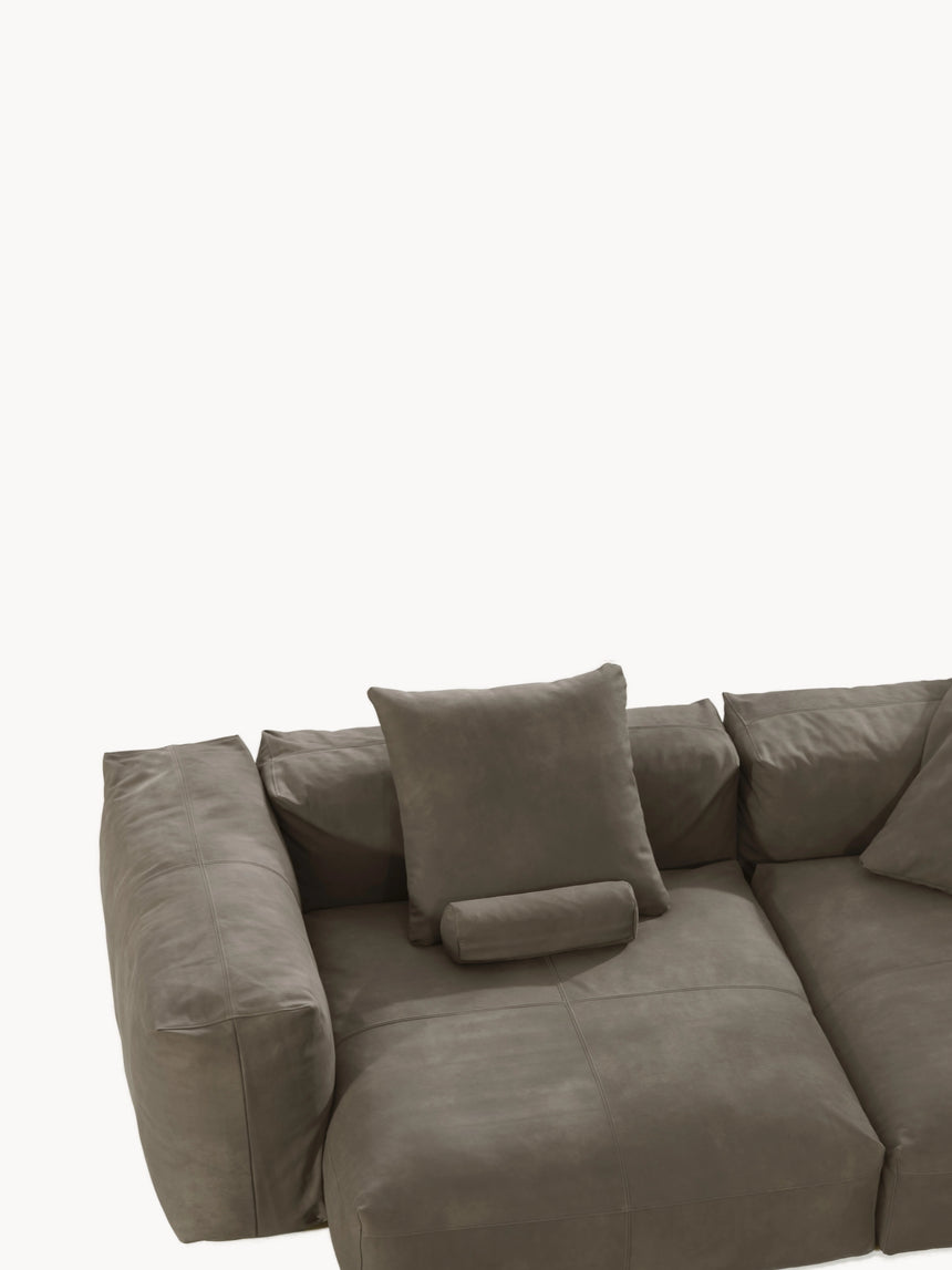 Soma Üçlü Koltuk Kakao Deri Kollu